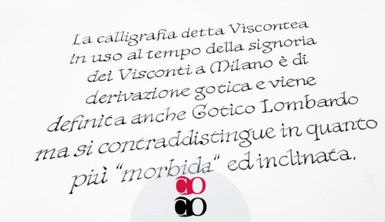 Corso di calligrafia viscontea a Milano